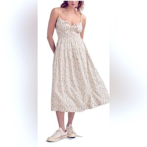 Lucky Brand Smocked Floral Maxi Dress, XL, **new without tags**